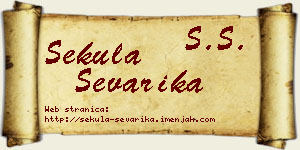 Sekula Ševarika vizit kartica